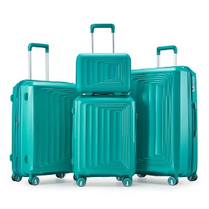 Wooakway Luggage 4 Piece Sets(14in/20in/24in/28in), Hard Shell Lightweight TSA Lock - 1 of 4