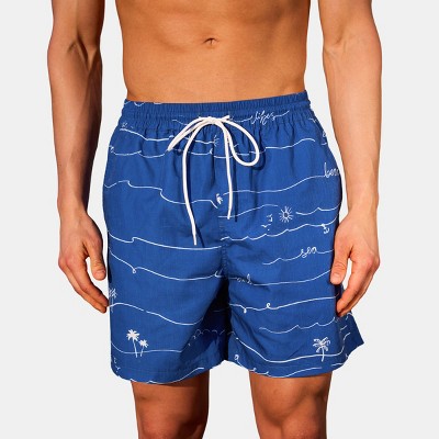 Men's Laguna Palms Tropical Board Shorts Beach Trunks - Cupshe