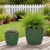 SpassWay 15" Dia Outdoor Indoor Ceramic Planter Pot Decorative Planter with Drainage Hole Patio Flower Pot - 3 of 4