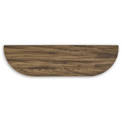 Austanny Medium Oak Modern Sofa Console with Plinth Base