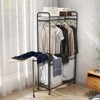 SEVOBAL Freestanding Coat Racks Sleek Design Multi Functional Laundry Hamper Organizer with Shelves and Hanging Rail Bedroom, Black, 37.8"*6.3"*6.3" - 2 of 4
