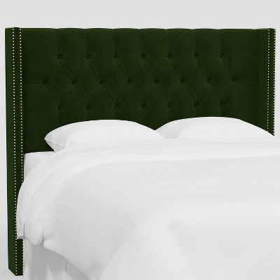 California King Louis Wingback Headboard in Luxe Velvet Titan Emerald - Threshold™