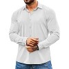 COOFANDY Men's Muscle Fit Dress Shirts Wrinkle Free Long Sleeve Button Down Shirt Stretch Business Shirt - 2 of 4