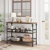 43 Inch Console Table, Farmhouse Modern Side Table, Sturdy Open Shelf Sofa Table, Modern End Table for Hallway, Living Room, Behind Couch,Entryway - 2 of 4