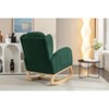 Kumasinova Plush Teddy Fabric Modern Accent Rocing Chair with Side Pockets&Anti-Slip Pads,Versatile Armchair Rocker with 300lbs Capacity - 2 of 4