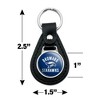 Broward College Seahawks Logo Black Leather Keychain - 2 of 4