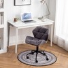 ALEXOUN Velvet Tufted Adjustable Swivel Home Office Chair, with Black Metal Base and Dual-Wheel Casters for Office,Bed Room,Small Space - 2 of 4
