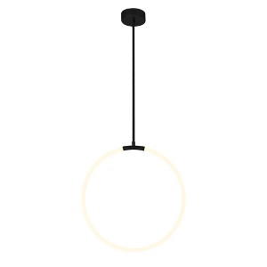 CWI Lighting Hoops 1 Light LED Chandelier With Black Finish - 1 of 4
