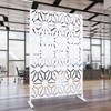 DSVIMOY Outdoor & Indoor Privacy Screen, Freestanding Decorative Privacy Screen for Deck Balcony Patio, White, 48"*76"*16" - 4 of 4