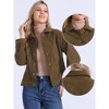 INSPIRE CHIC Women's Corduroy Long Sleeve  Lapel Collar Fall Outerwear Button Down Shacket Jackets - 2 of 4