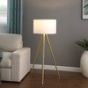 64" - 47"H Adjustable Height Brass/Shiny Gold Modern Tripod Floor Lamp for Living Room, Standing Lamp for Bedroom - 3 of 4