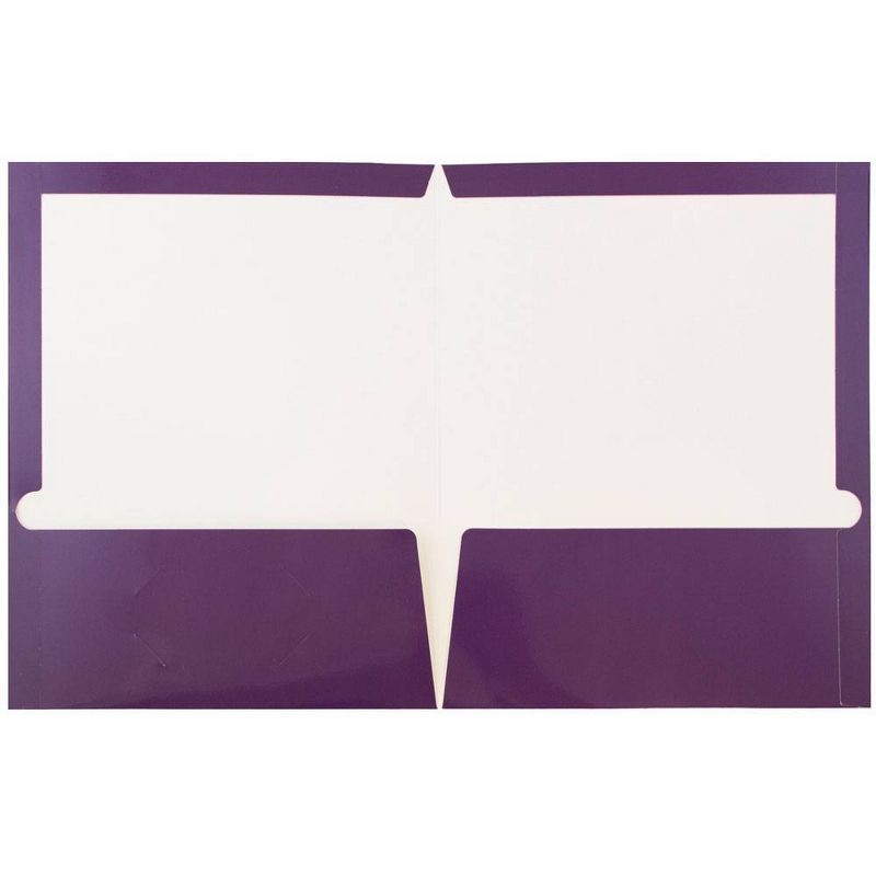 JAM 6pk Glossy Paper Folder 2 Pocket - Purple, 3 of 16