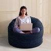 MAXYOYO 4ft Convertible Bean Bag Bed, Corduroy Huge Bean Bag Bed Full, Navy - 3 of 4