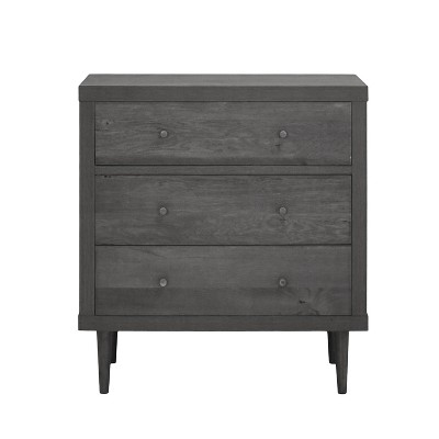 GDFStudio Mid Century Modern Faux Wood 3 Drawer Chest