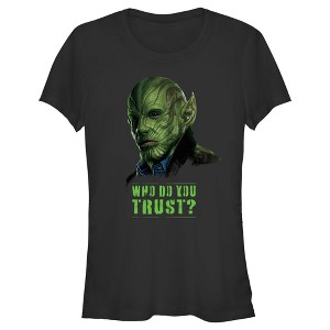 Juniors Womens Marvel: Secret Invasion Skrull Who Do You Trust T-Shirt - 1 of 4