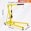 2 Ton Folding Hydraulic Engine Hoist with Leveler, 4400 LBS ，with Telescopic Boom & 6 Casters, for Garage Workshop Warehouse - 2 of 4