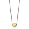 Chisel Stainless Steel Polished Yellow IP-plated Heart on a 16" Cable Chain Necklace - 2 of 4