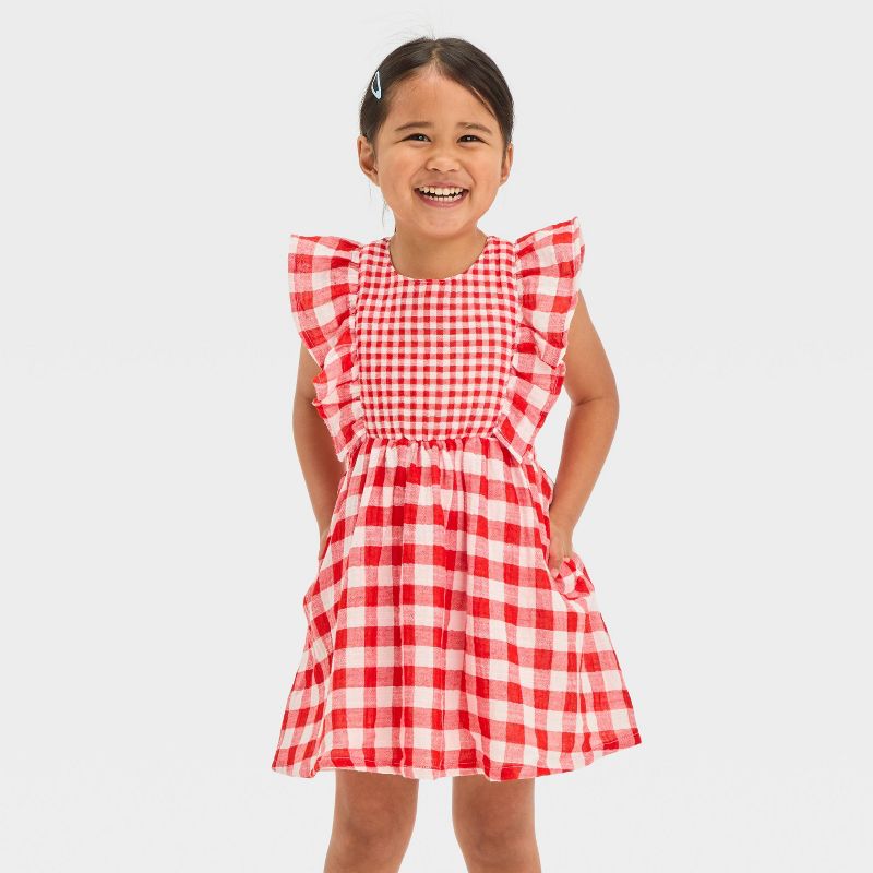 Toddler Girls' Red Gingham Dress - Cat & Jack™ Red, 1 of 4