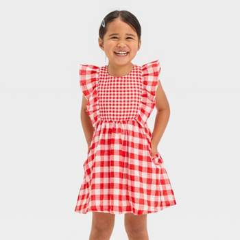 Toddler Girls' Red Gingham Dress - Cat & Jack™ Red