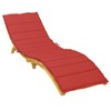 vidaXL Sun Lounger Cushion Red Oxford fabric (100% polyester) - 3 of 4