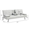 NicBex 66.1 Inch PVC Convertible Folding Futon Sofa Bed with Armrest for Living Room,Office,Apartment,Bedroom - 3 of 4