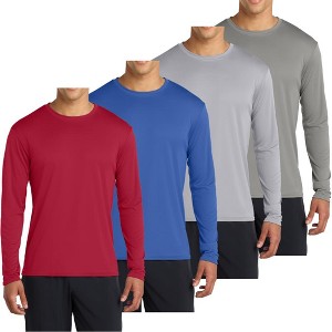 Mafoose 4-Pack Long Sleeve Quick-Dry Moisture Wicking Sun Protection T-shirts - 1 of 4