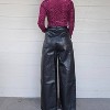 Women's Wide Leg Patent Pants - Blue B - 2 of 4