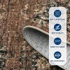Washable Vintage Floral Distressed Rugs, Low Pile Non Slip Carpet, Soft Mat for Living Room Office Kitchen Laundry Hallway Entryway - 3 of 4