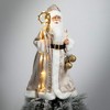 20"H Sullivans Christmas Gold Santa With Lighted Staff  Gold - 3 of 4