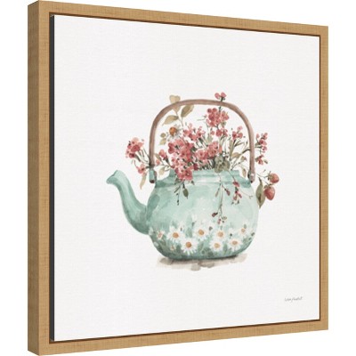 Lisa Audit Garden Tea 03 Canvas Print with Maple Frame