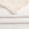 Plush Throw Blanket with Faux Shearling Reverse - Great Bay Home (50" x 60", Optic White) - 2 of 4