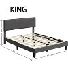 Coucheta T/F/Q/K Bed Frame with Upholstered Headboard, Platform Bed Frame with Wooden Slat Support, No Box Spring Needed & Noise Free, Easy Assembly - 3 of 4
