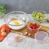 JoyFul by JoyJolt Kitchen Mixing Bowls. 5pc Glass Bowls with Lids Set – Neat Nesting Bowls - Red - 2 of 4