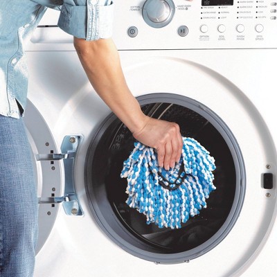 O-Cedar EasyWring Blue and White Microfiber Spin Mop Refill