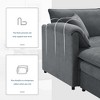 MYINDA 103.5"  Modular Sectional Sofa with Deep and Wide Seat,L Shaped Cloud Couch with Movable Ottoman for Living Room - 4 of 4