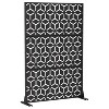 PexFix 72 in. H x 47 in. W Black Outdoor Metal Privacy Screen Garden Fence Wall Applique - 3 of 4