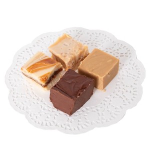 Lehman's Homemade Artisan Fudge, Freshly Made Gourmet Candy, 4 Pounds Sampler Pack, Chewy Praline, Chocolate, Peanut Butter and Salted Caramel Flavors - 1 of 4