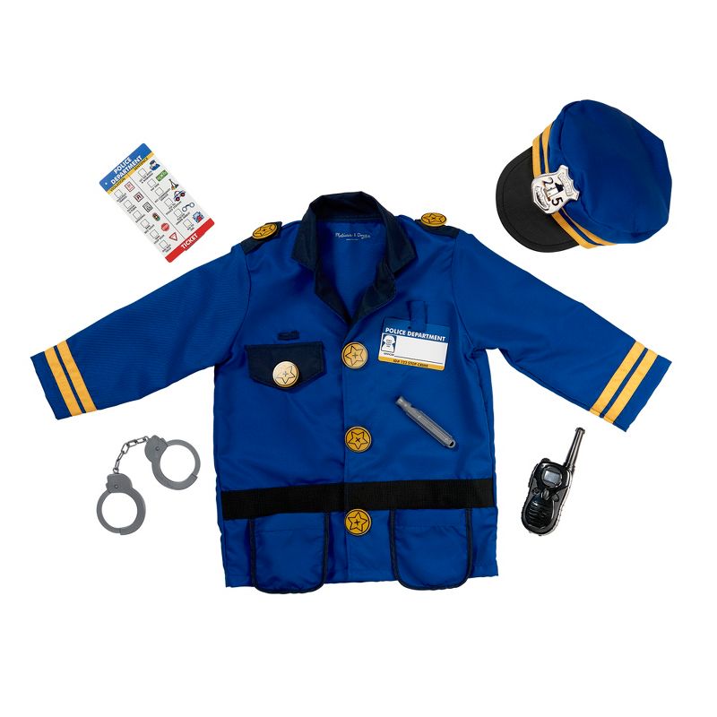 Melissa &#38; Doug Police Officer Role Play Costume Dress-Up Set (8pc), 1 of 13