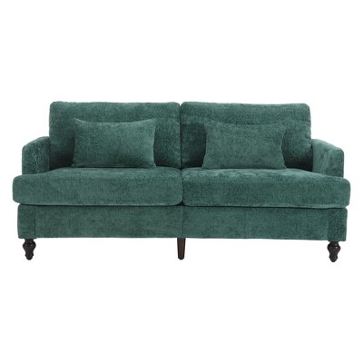 NicBex Modern Loveseat Sofa Upholstered Love Seat Couches with Wood Legs 2-Seat Comfy Sofa with Soft Cushion for Bedroom,Living Room