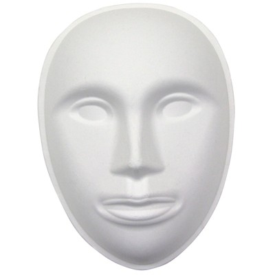 Creativity Street Paperboard Mask, Face, 8" x 5-3/4", White, 1 Piece, Case of 10
