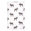 Hudson Baby Infant Boy Cotton Flannel Burp Cloths, Plaid Moose, One Size - 2 of 3