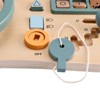 Topteng Car Busy Board, 10-in-1 Wooden Sensory Board with Steering Wheel - 4 of 4