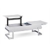 White High Gloss and Chrome Coffee Table with Lift Top - 3 of 4