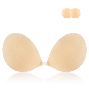 Niidor Women's Bra Sticky Strapless Bra Adhesive Invisible Push up Bra Strapless Backless Bra, Silicone Type - 1 of 4