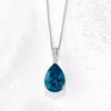 Ross-Simons 13.00 Carat London Blue Topaz Pendant Necklace With Diamond Accents in Sterling Silver - 3 of 4