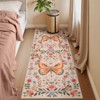 Lahome Modern Butterfly Floral Short Pile Velvet Rectangular Indoor Area Rug - 2 of 4