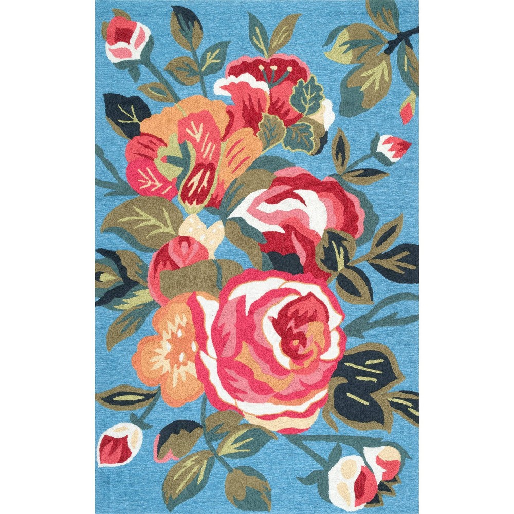 5'x8' Hand Tufted Katrina Area Rug Blue - nuLOOM