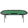 vidaXL Poker Table Green and Black MDF, polyester, artificial leather, steel - 3 of 4
