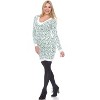 Women's Angora Leopard Print Sweater Dress - White Mark - 3 of 4