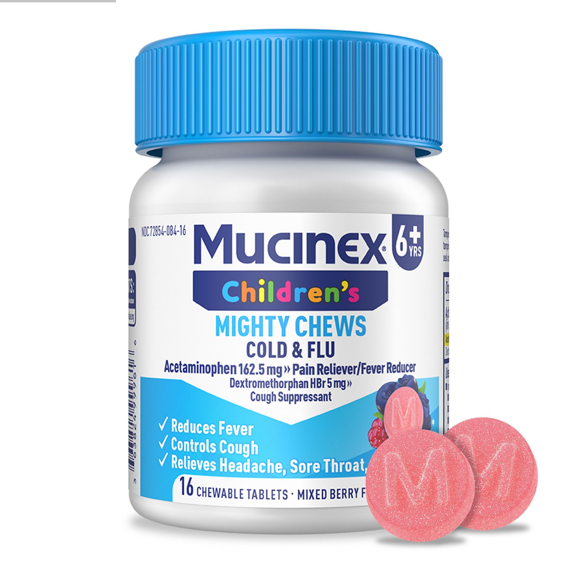 Mucinex Kids' Mighty Chews CCF - Daytime Tablets - Acetaminophen - 16ct